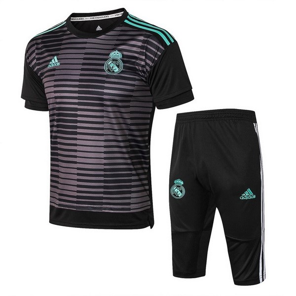 Real Madrid Trikot Trainingsshirt Komplett Set 2018-19 Schwarz Fussballtrikots Günstig